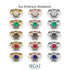 Bezel Sapphire Bridal Set - Emerson No. 13